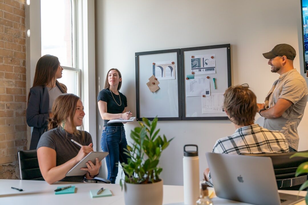 team collaboration in office